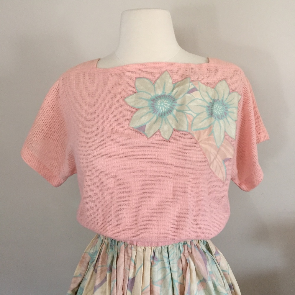 Vintage Pink Midi Dress